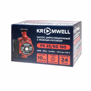 Насос циркуляционный для системы отопления PS 25/6G 180 гайки в комплекте Kromwell — изображение 7